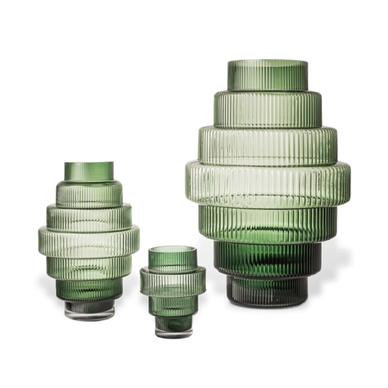 Vase Vase STEPS S Vert foncé POLS POTTEN