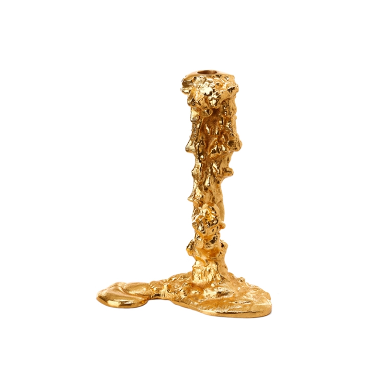 Photophore, bougeoir et bougie Bougeoir DRIP L Or POLS POTTEN