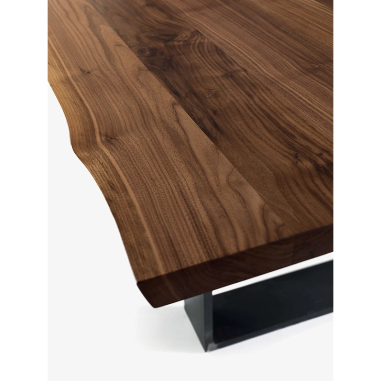 Table NEWTON NATURAL SIDES Noyer / noir RIVA 1920