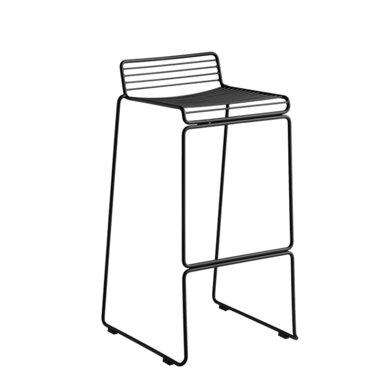 Tabouret haut HEE BARSTOOL H 75 Noir HAY