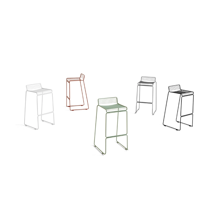 Tabouret haut HEE BARSTOOL H 75 Noir HAY