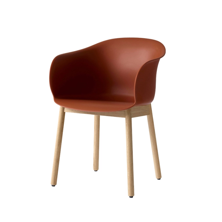 Chaise ELEFY JH30 Marron cuivre/ chêne AND TRADITION