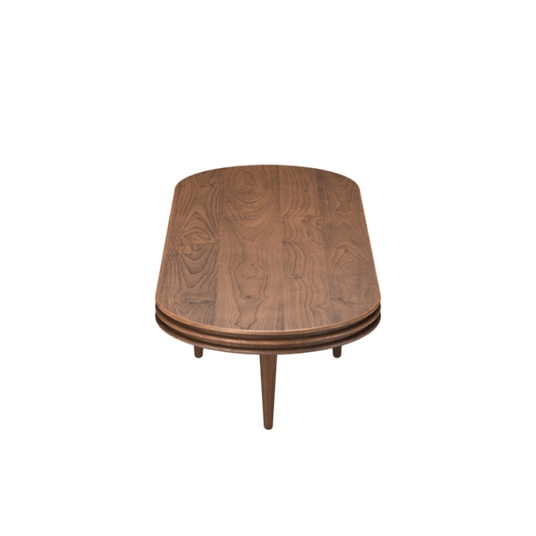 Table basse GROOVE OVAL H 30 Chêne fumé huilé DK3