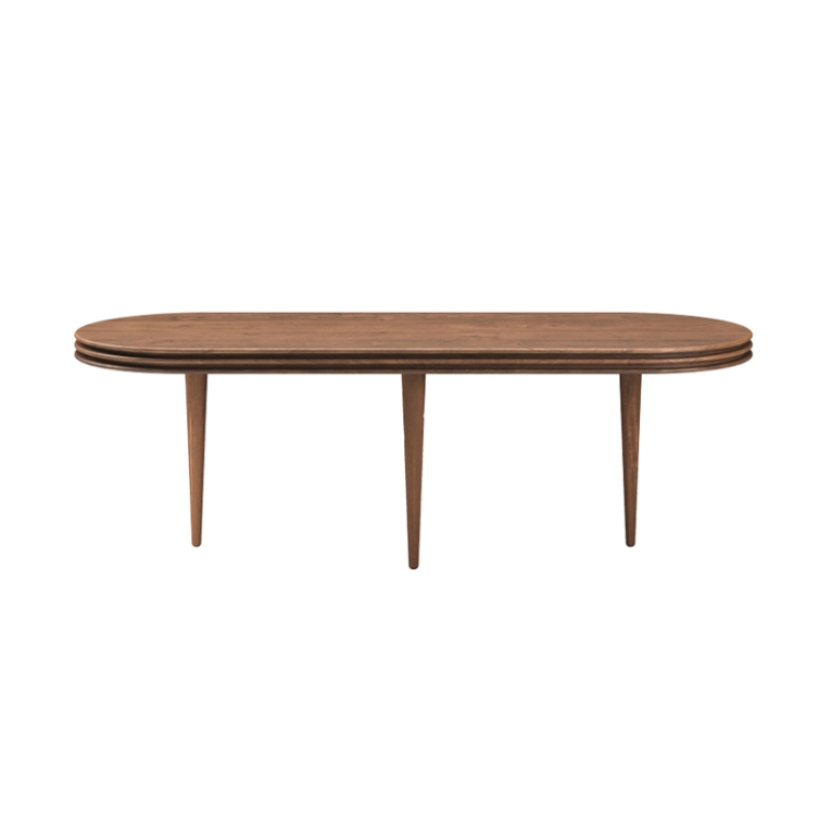Table basse GROOVE OVAL H 45 Chêne fumé huilé DK3