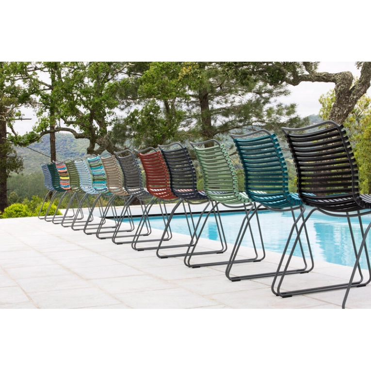 Chaise extérieur Chaise CLICK Gris foncé HOUE
