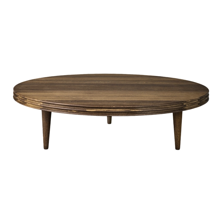 Table basse GROOVE ROUND H 30 Chêne fumé huilé DK3