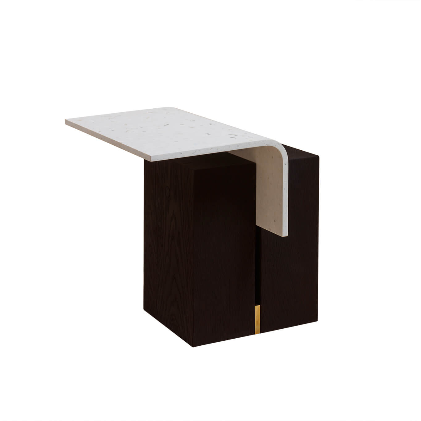 Side Table GHAN 92.8 S stained oak/ white plastic NOMA