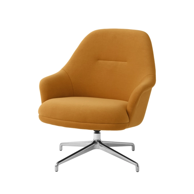 Easy chair RELY HW139 Gentle 0443/Polished Aluminium AND TRADITION