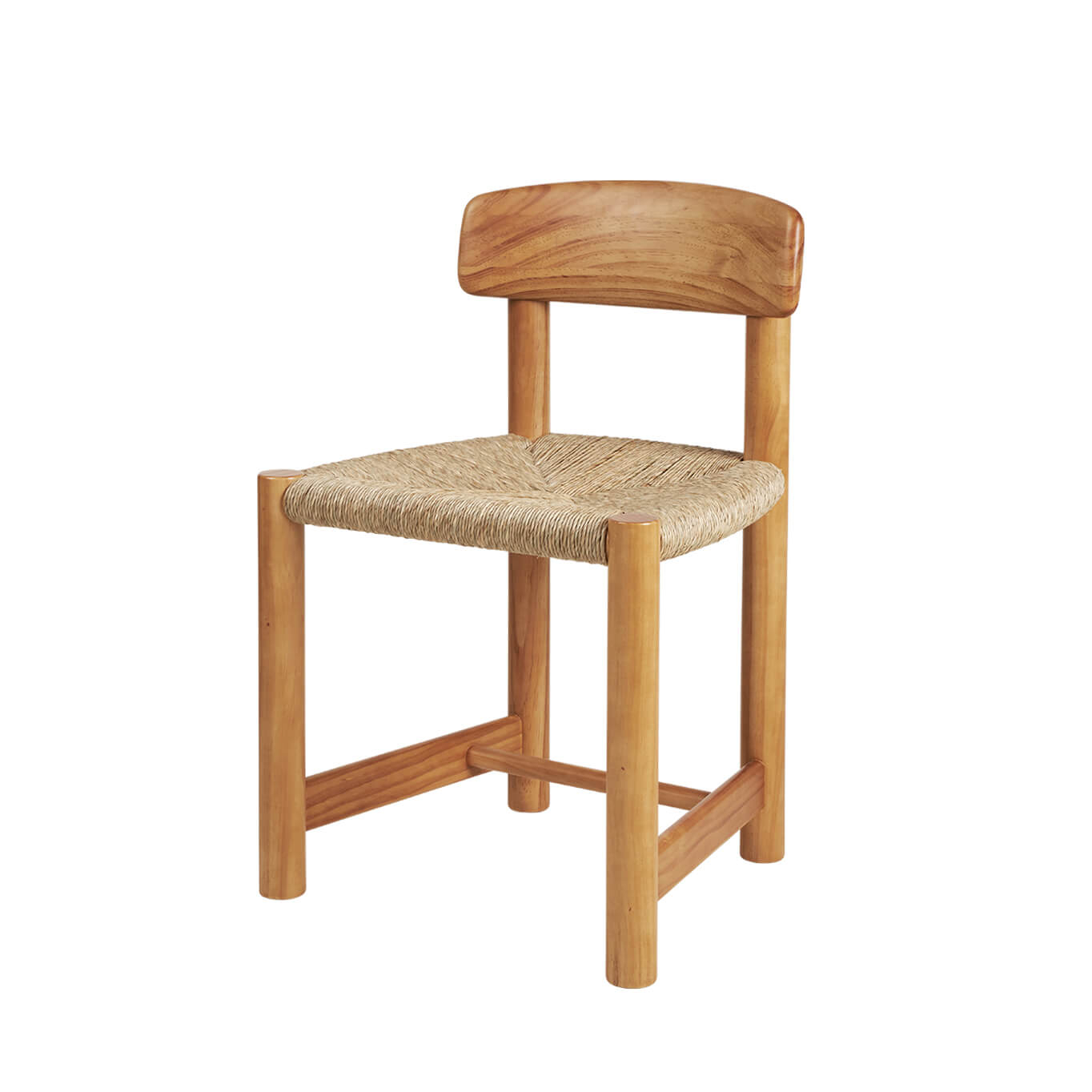 Chaise DAUMILLER Pin doré assise tressée GUBI