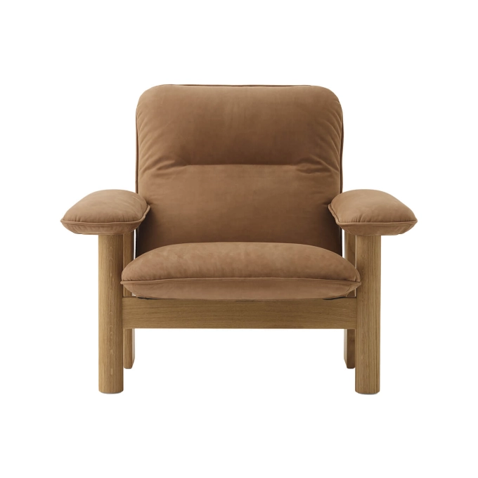 Fauteuil BRASILIA Dossier Haut Chêne/ Dunes Camel 21004 AUDO COPENHAGEN