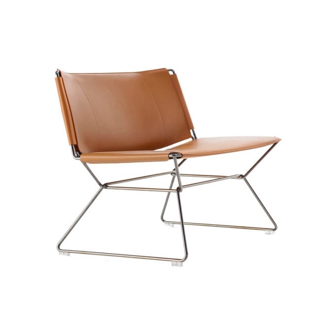 Easy chair NEIL LEATHER Natural MDF ITALIA