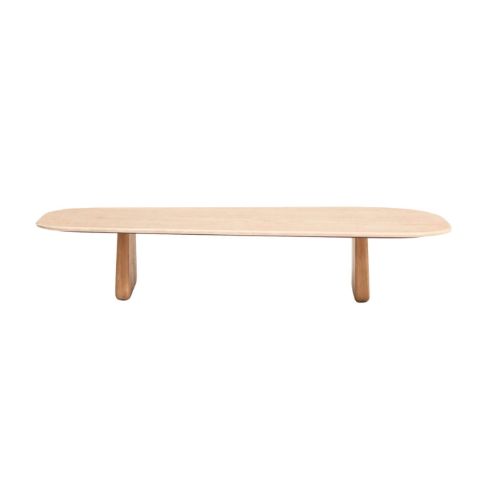 PIRITA Travertin Beige / Chêne Naturel KAVE HOME