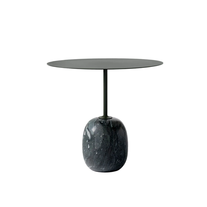 Side Table LATO LN9 Dark green & marble Verde Grigio AND TRADITION