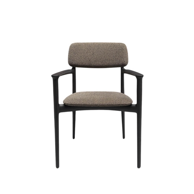 Chaise Occasion CURVE Noir/Gris piètement bois Noir POLIFORM