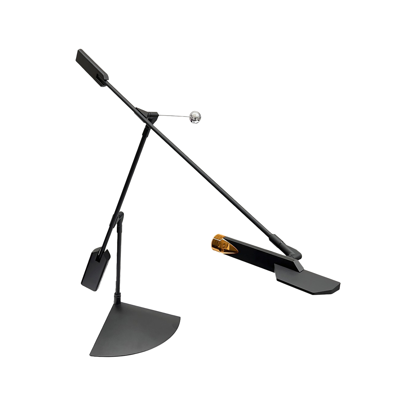 Lampe de bureau HALLEY Aluminium Noir Anodisé STILNOVO
