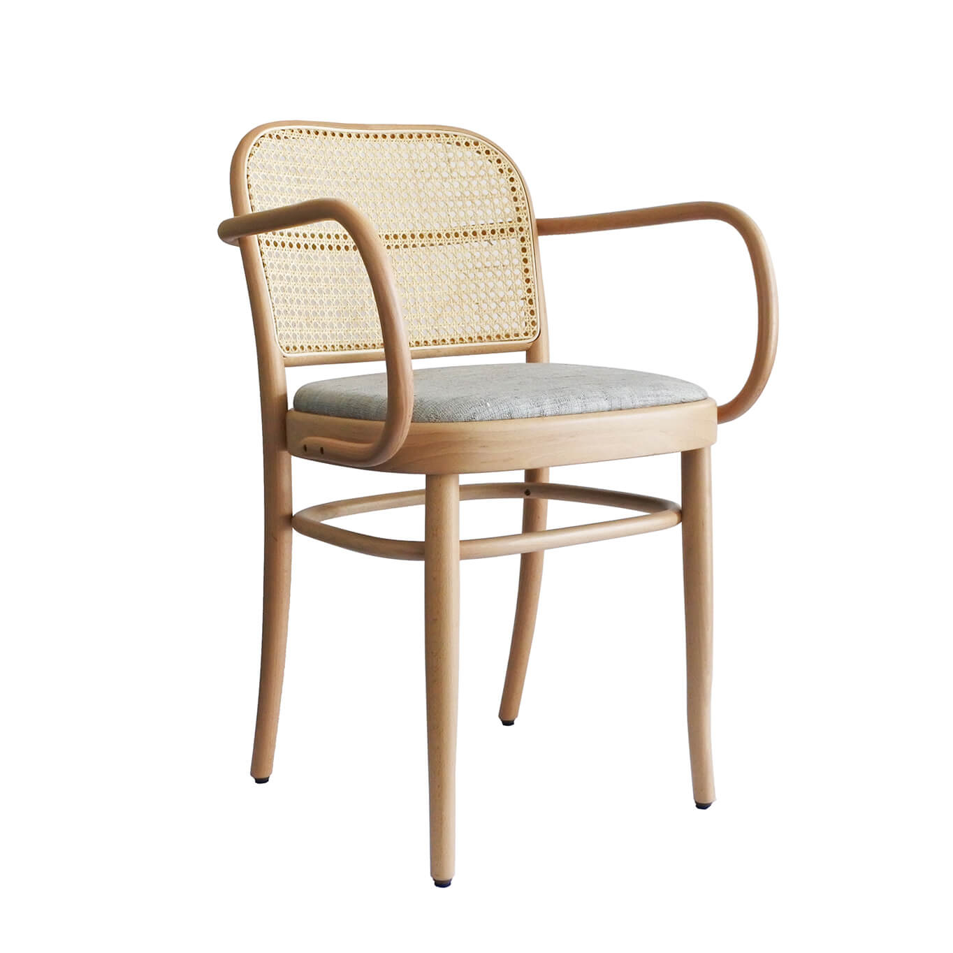 Dining Chair N. 811 with armrests Beech/ Remix 123 seat GEBRÜDER THONET VIENNA