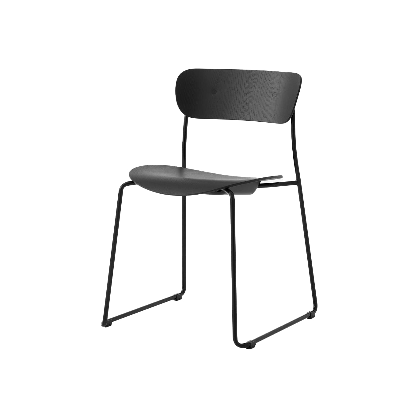 Dining Chair PAVILION AV51 Black Oak AND TRADITION