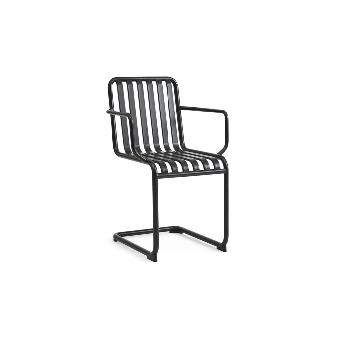 Chaise extérieure PALISSADE CANTILEVER avec accoudoirs Anthracite HAY