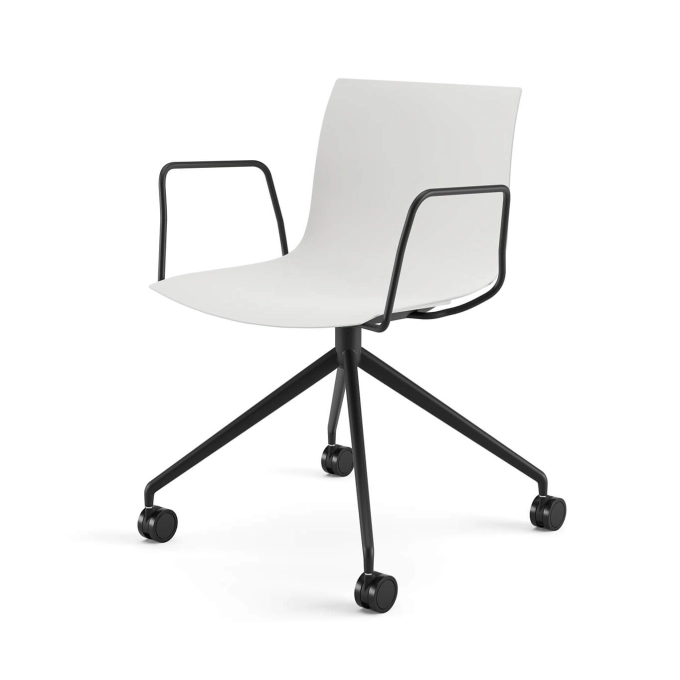 Office Chair CATIFA RE 46 4 legs with castors White ARPER