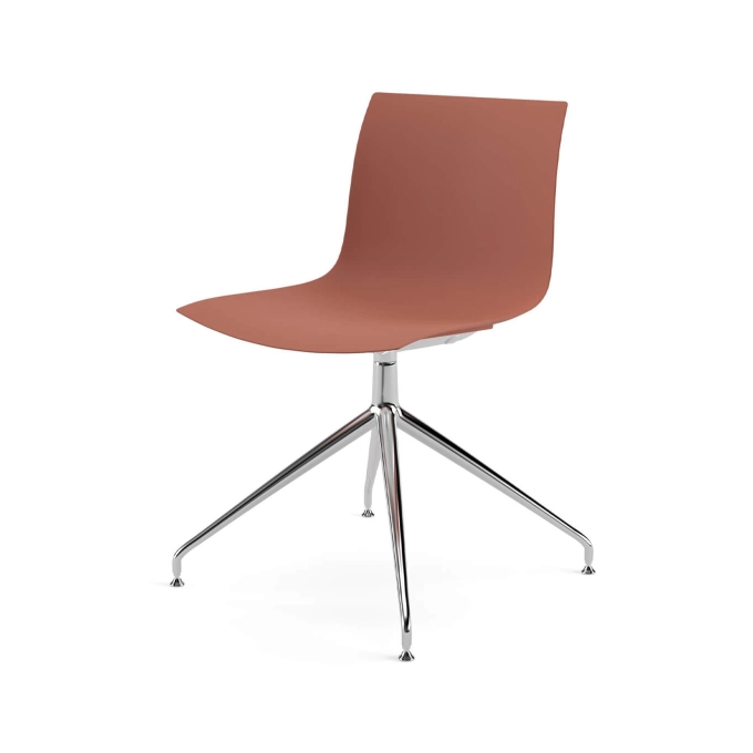 Dining Chair CATIFA RE 46 swivel base Rust ARPER