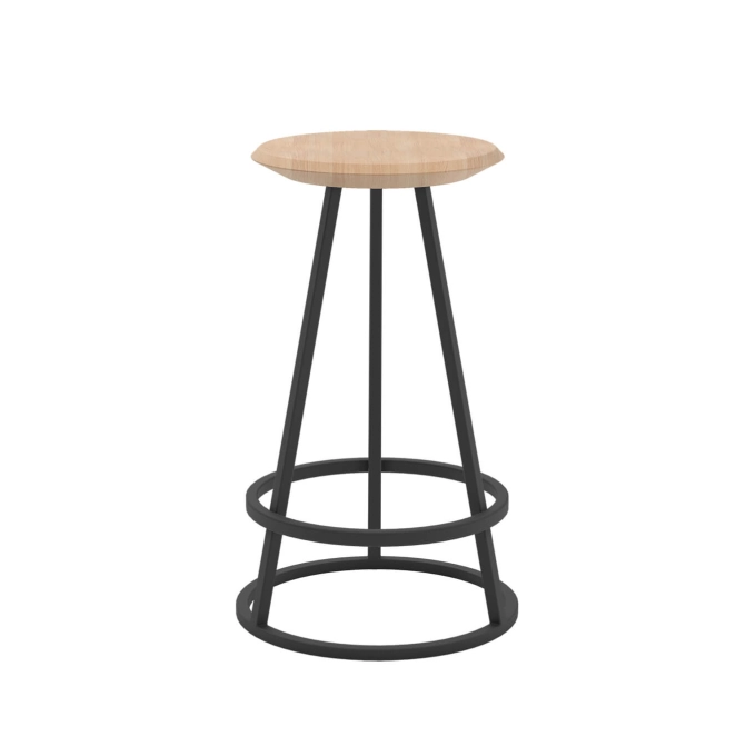 Tabouret haut GUSTAVE H65 Gris ardoise HARTO