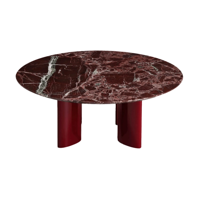 Table basse CARLOTTA Marbre Rouge / Bordeaux THE SOCIALITE FAMILY