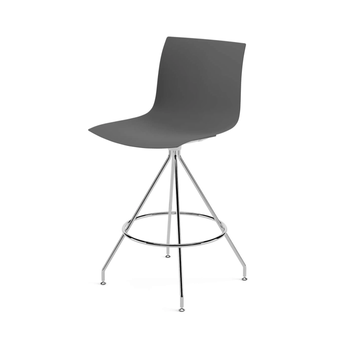 Bar Stool CATIFA RE 46 swivel base H 65 Anthracite ARPER