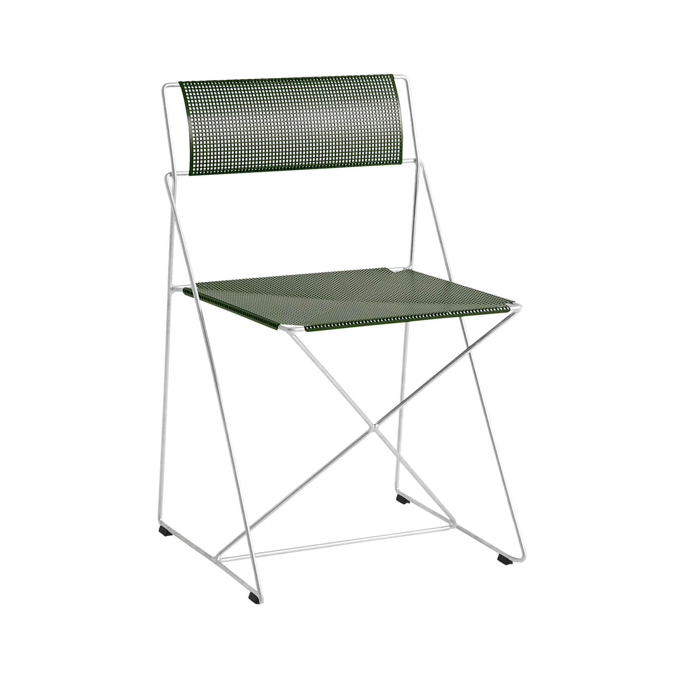 Chaise extérieure X-LINE galvanisé vert automne HAY