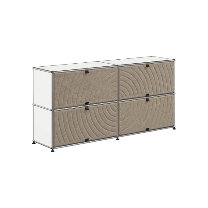 Meuble de rangement USM HALLER M68 Blanc Pur/Soft Panel Taupe USM HALLER