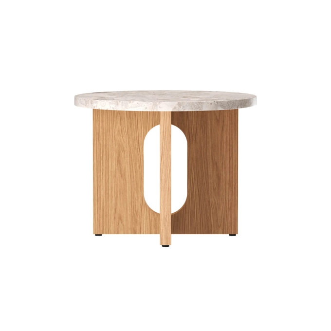 Coffee Table ANDROGYNE Ø 50 Natural Oak/ Kunis Breccia AUDO COPENHAGEN