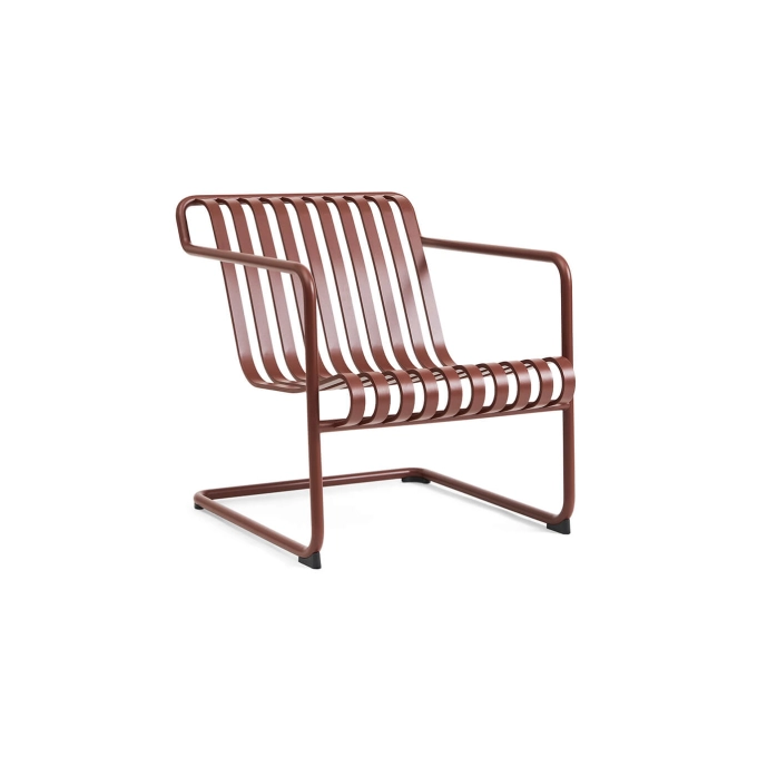 Fauteuil extérieur PALISSADE CANTILEVER Lounge Rouge fer HAY