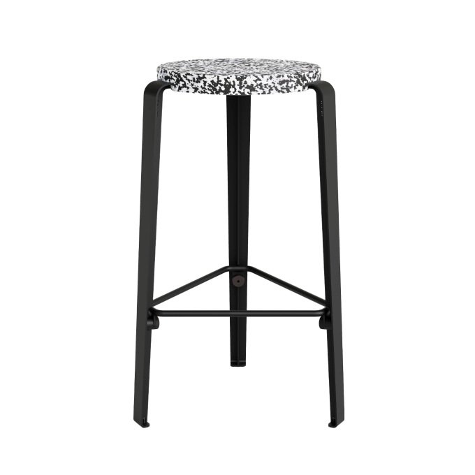 Tabouret haut MI LOU Macchiato/Noir Graphite TIPTOE