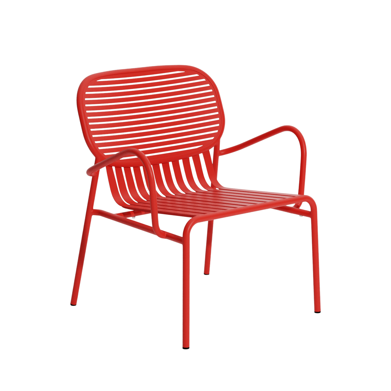 Outdoor Lounge Chair WEEK-END Red PETITE FRITURE