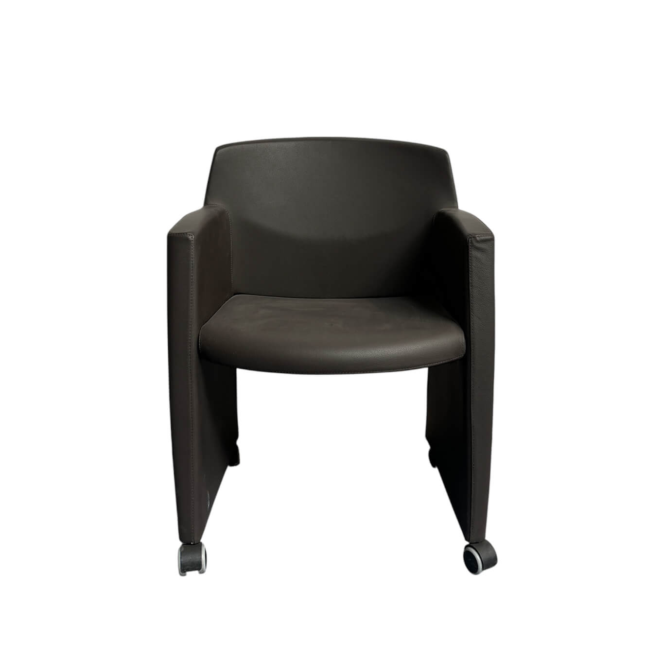 Fauteuil KLIPP Cuir marron KASTEL