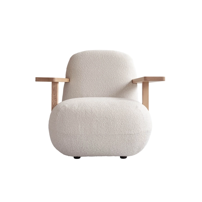 Easy chair TOE CHAIR with armrests Natural oak/Off white 101 COPENHAGEN