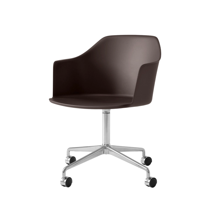 Office Chair RELY HW48 Burnt Umber/Polished Aluminium AND TRADITION