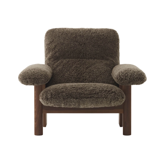 Easy chair BRASILIA High Back Dark Oak/ Sheepskin Root AUDO COPENHAGEN
