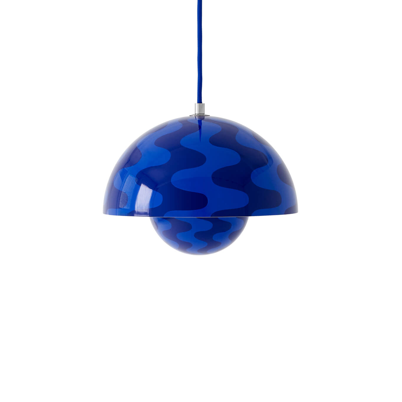 Suspension FLOWERPOT VP1 Pattern Bleu Cobalt & Bleu Crépuscule AND TRADITION