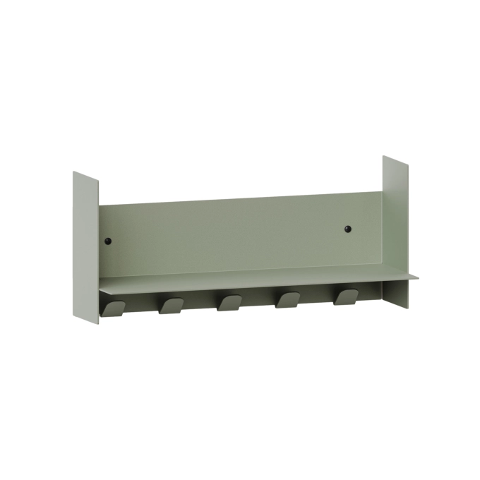 Etagère PLI Gris Eucalyptus avec porte-manteaux L 45 TIPTOE