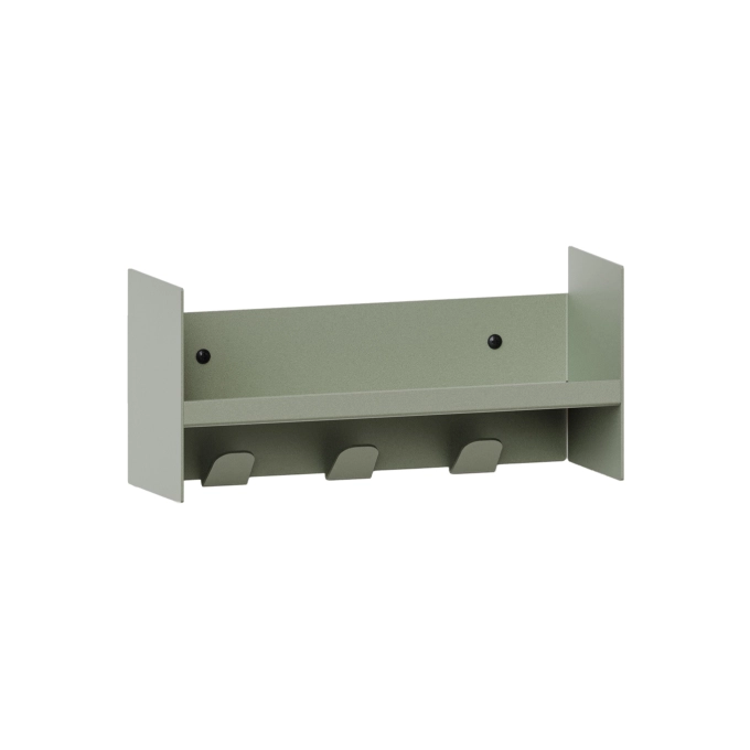 Shelving PLI Eucalyptus Grey edged with coat racks L 30 TIPTOE