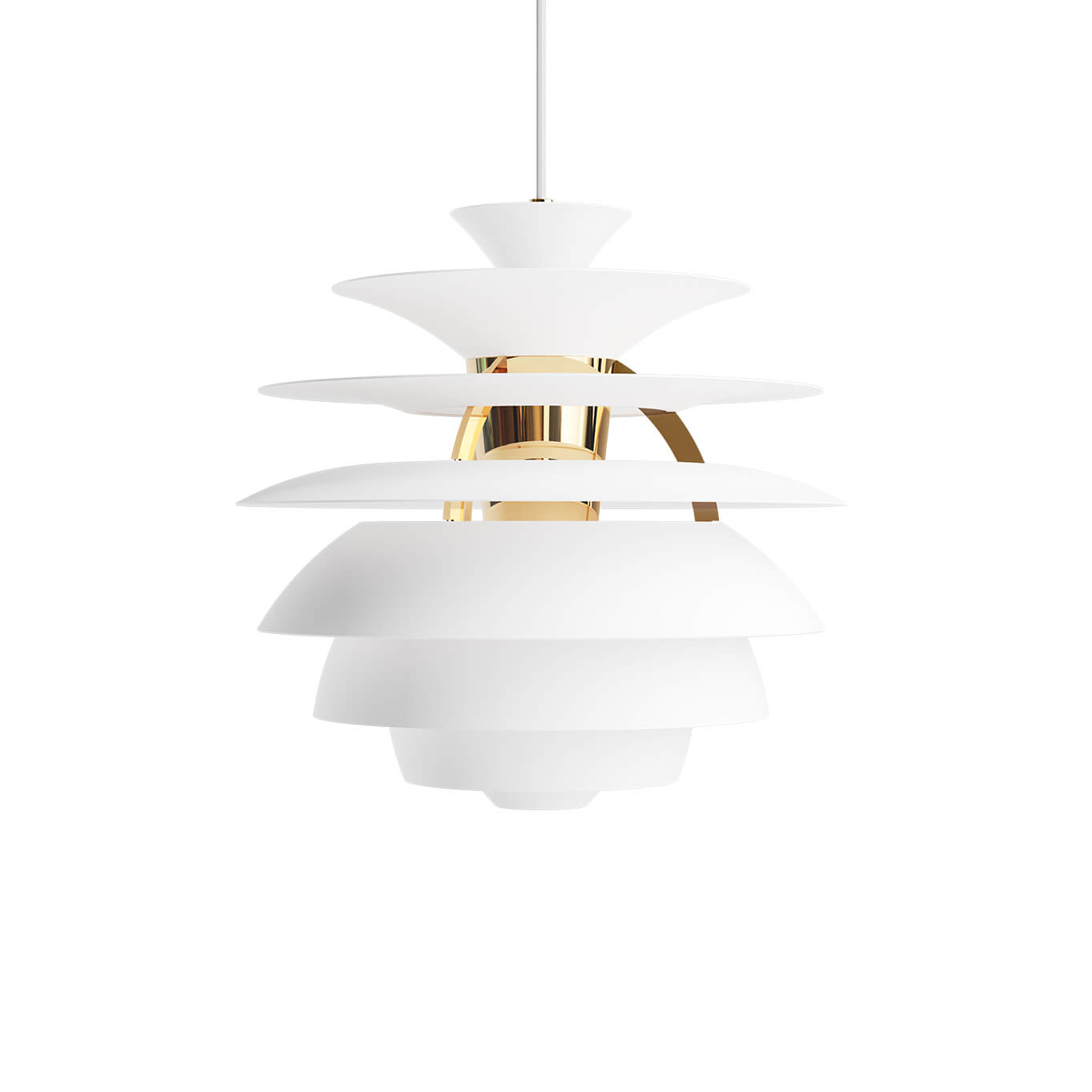 Suspension PH SNOWBALL Blanc doux/ laiton LOUIS POULSEN