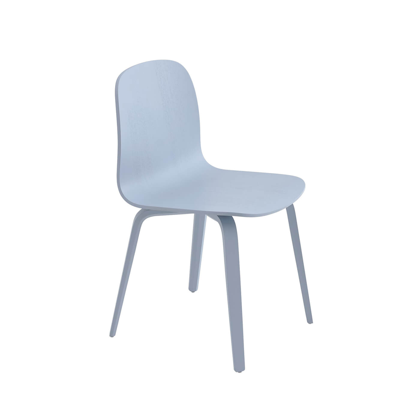 Chaise VISU pieds bois Bleu clair MUUTO