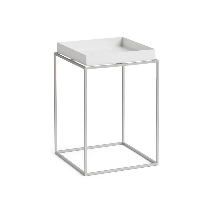 Table basse TRAY 30 x 30 Blanc / Acier HAY