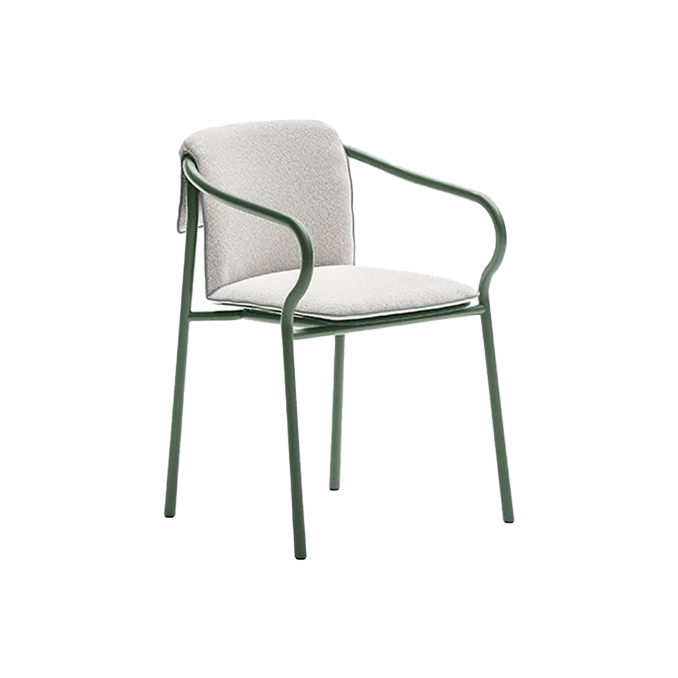 Chaise extérieure SALO avec coussins de dossier et d'assise Sauge/ Nuvola UNOPIÙ