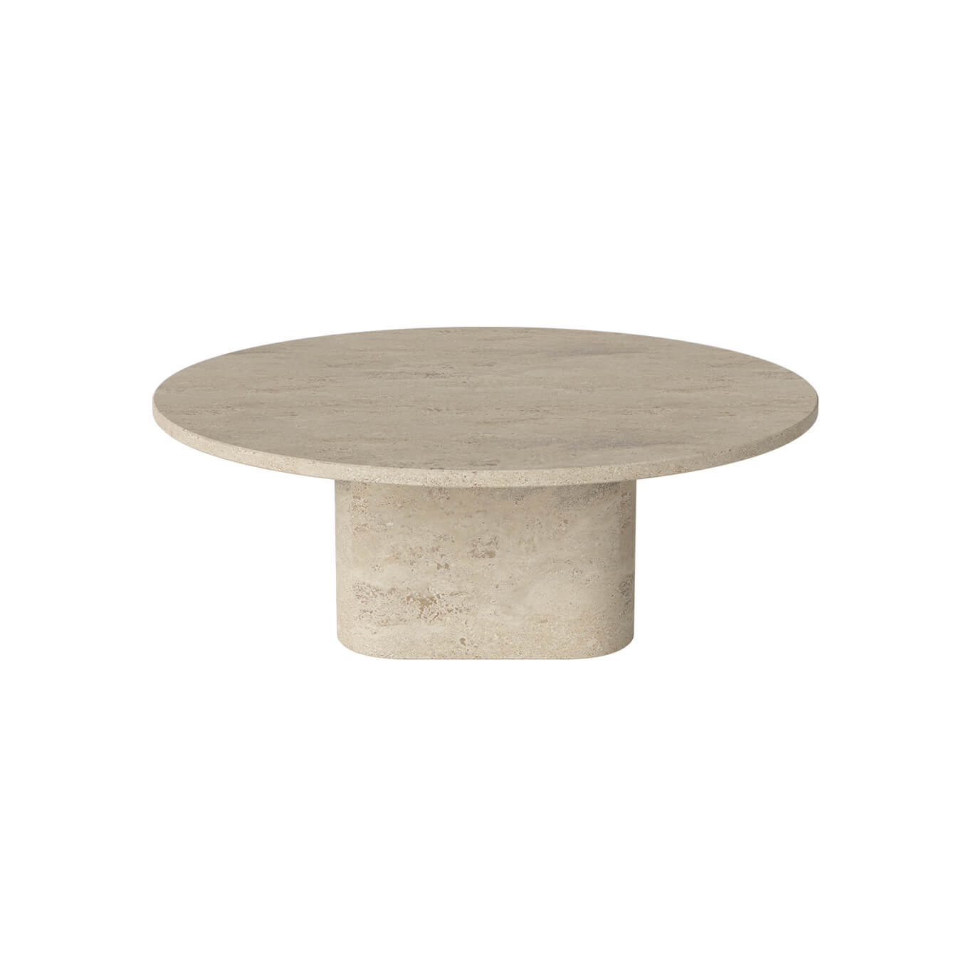 Coffee Table EIDA Ø 90 H 32 Sand Travertine BOLIA