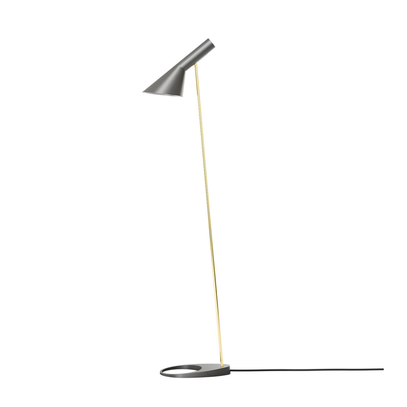 Floor Lamp AJ FLOOR Warm Grey / Brass LOUIS POULSEN