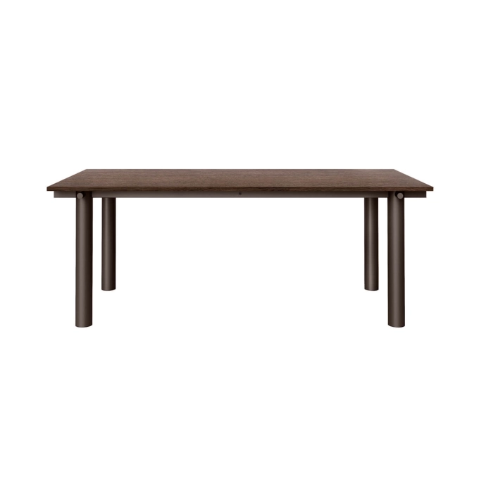 Table ATURA 200x90 Chêne Foncé Pieds Noir FERM LIVING
