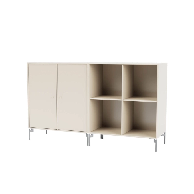Meuble de rangement PAIR pieds chrome Avoine MONTANA