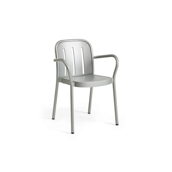 Chaise extérieure DEVILLE avec accoudoirs Argent HAY