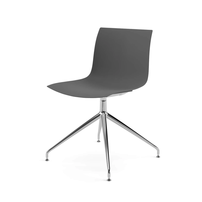 Dining Chair CATIFA RE 46 swivel base Anthracite ARPER